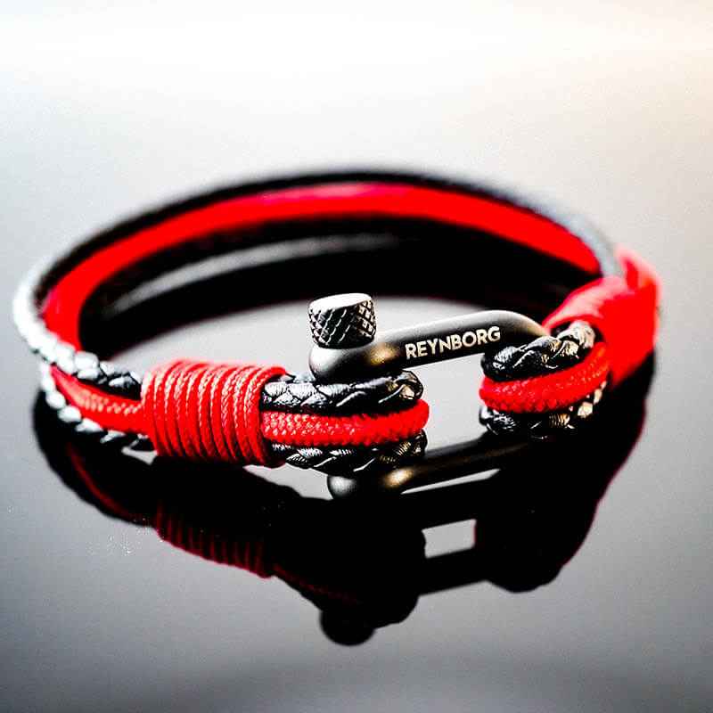 Armband Lissabon Rubinrot